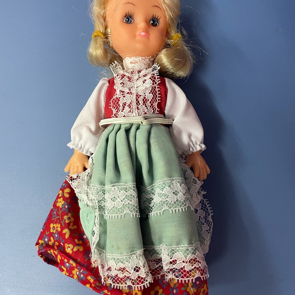 Vintage Doll with Lace Dress